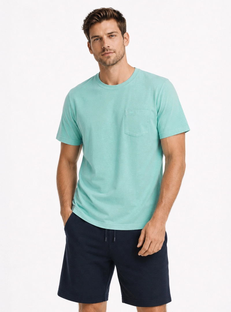 POLERA ALGODON LISA REGULAR FIT VERDE CLARO ARROW - 1