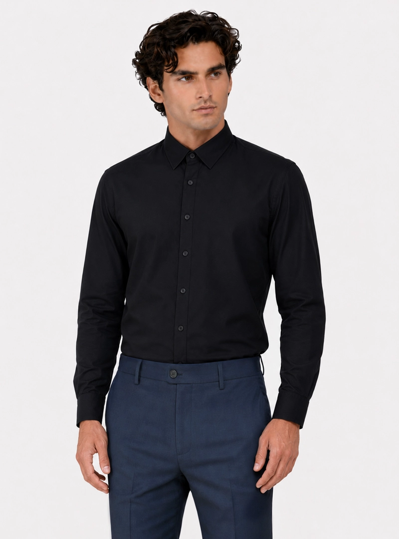 CAMISA FORMAL LISA TAILORED FIT NEGRO ARROW - 1