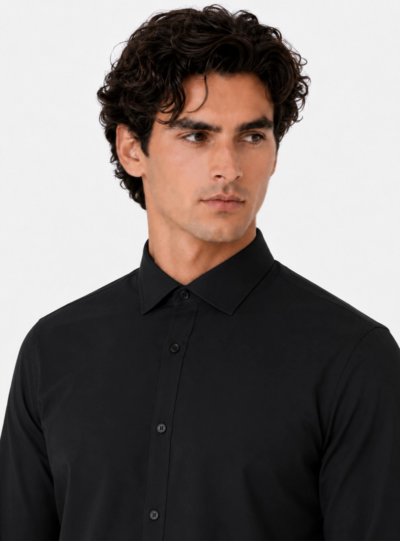 CAMISA FORMAL LISA TAILORED FIT NEGRO ARROW - 4