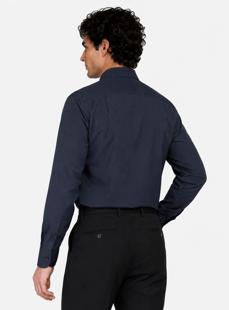 CAMISA FORMAL LISA TAILORED FIT AZUL ARROW - 3