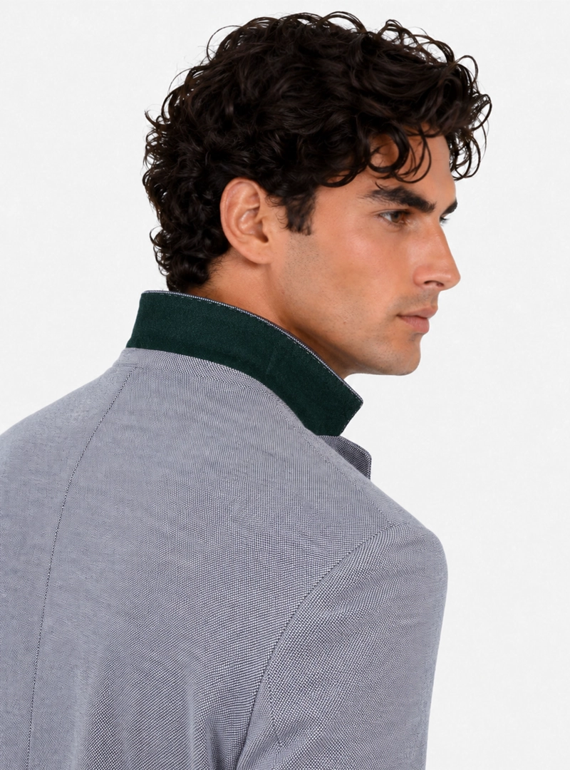 BLAZER TEXTURADO FLEX TAILORED FIT AZUL ARROW - 4