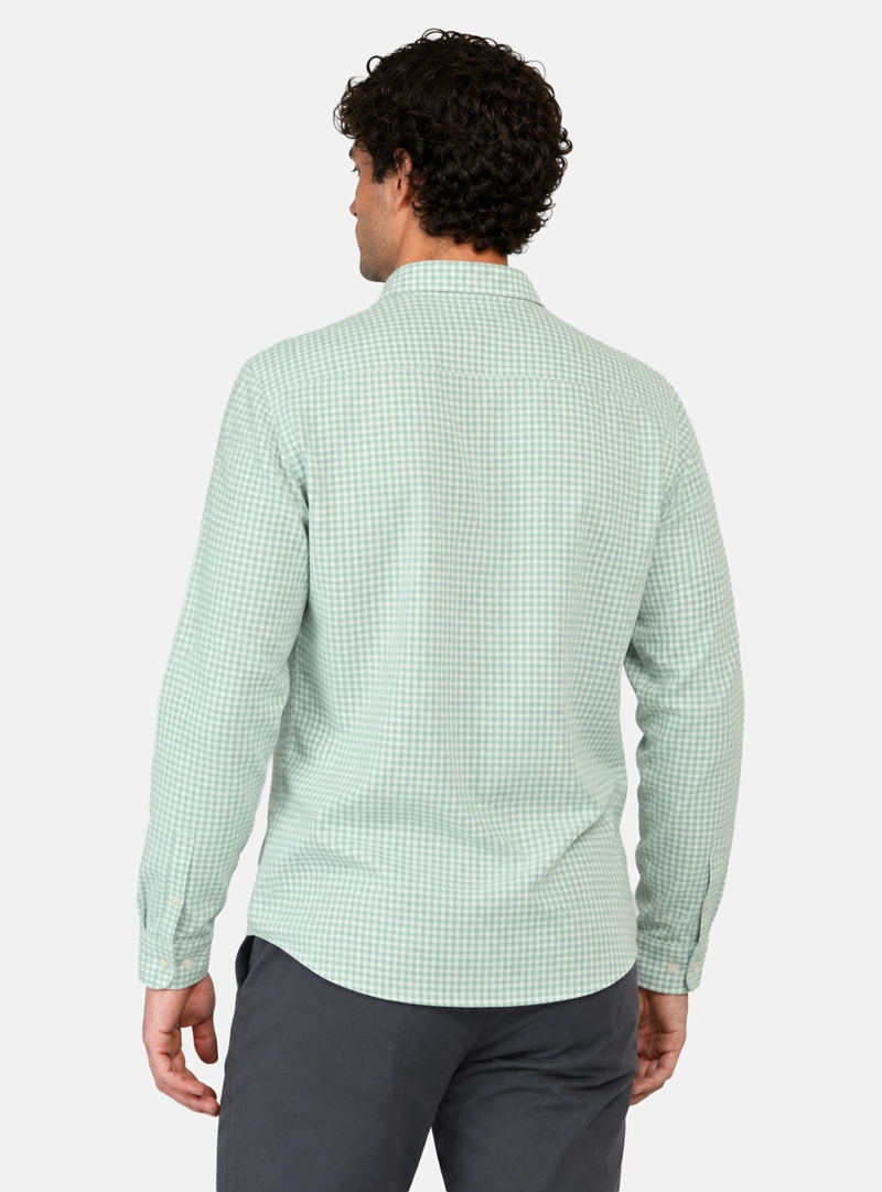 CAMISA OXFORD SPANDEX REGULAR FIT VERDE ARROW - 2