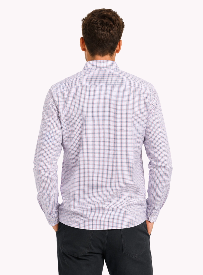 CAMISA A CUADROS REGULAR FIT ROSADO ARROW - 2