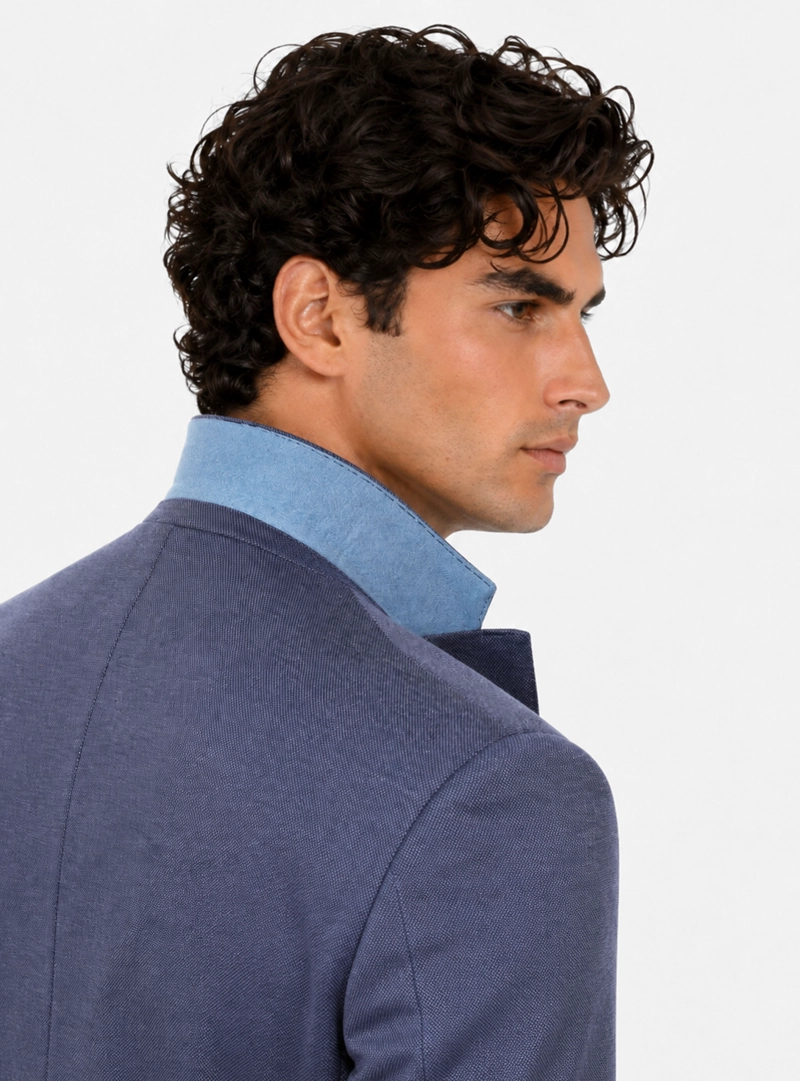 BLAZER FLEX FANTASIA TAILORED FIT AZUL MARINO ARROW - 4