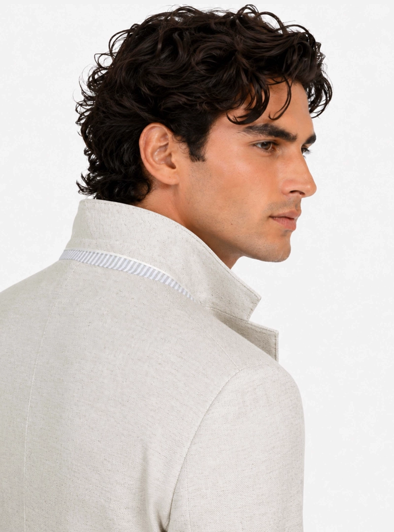 BLAZER FANTASIA TAILORED FIT BEIGE ARROW - 3