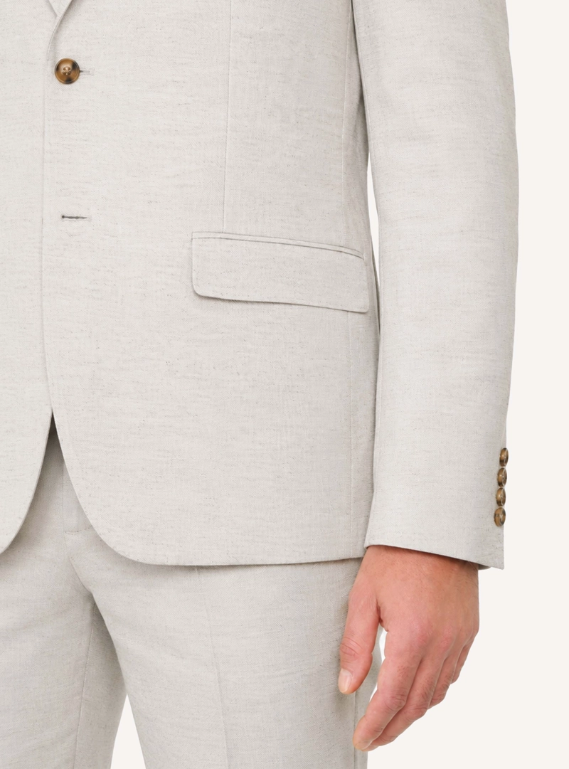 BLAZER FANTASIA TAILORED FIT BEIGE ARROW - 5