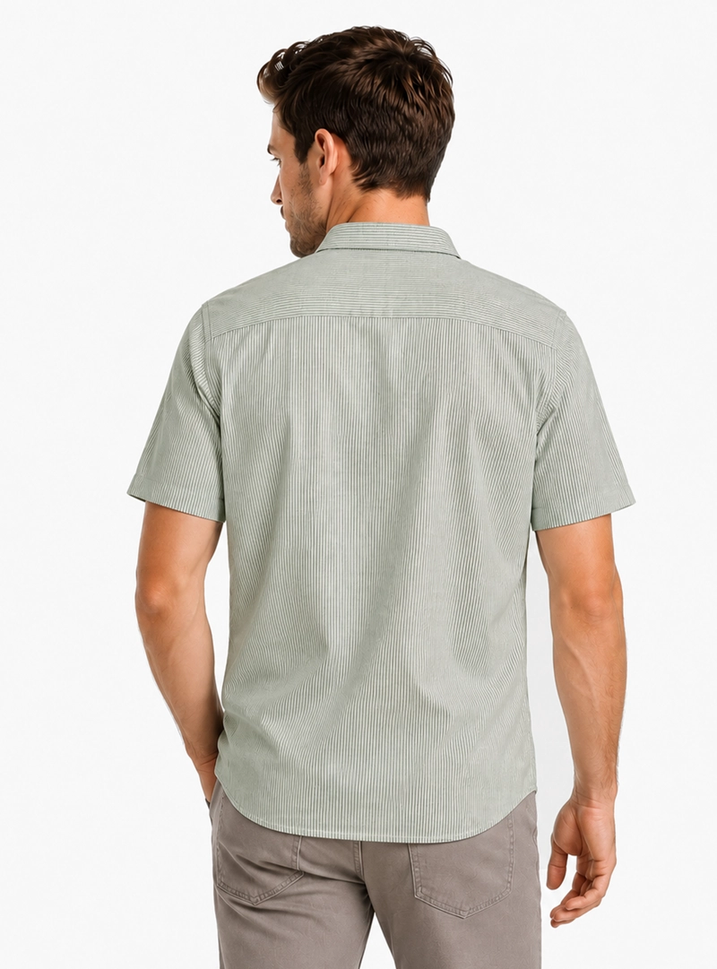 CAMISA TEXTURADA REGULAR FIT OLIVA ARROW - 2