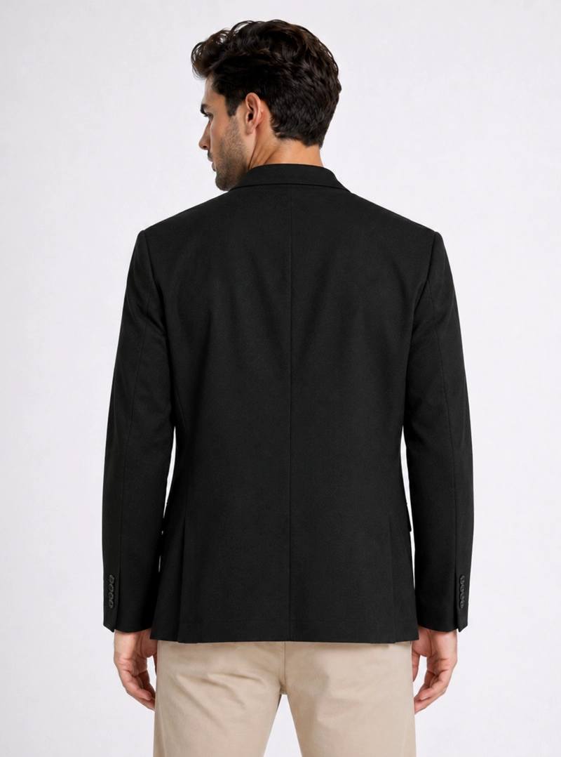BLAZER POLI VISCOSA SPANDEX TAILORED FIT NEGRO PIERO BUTTI - 2