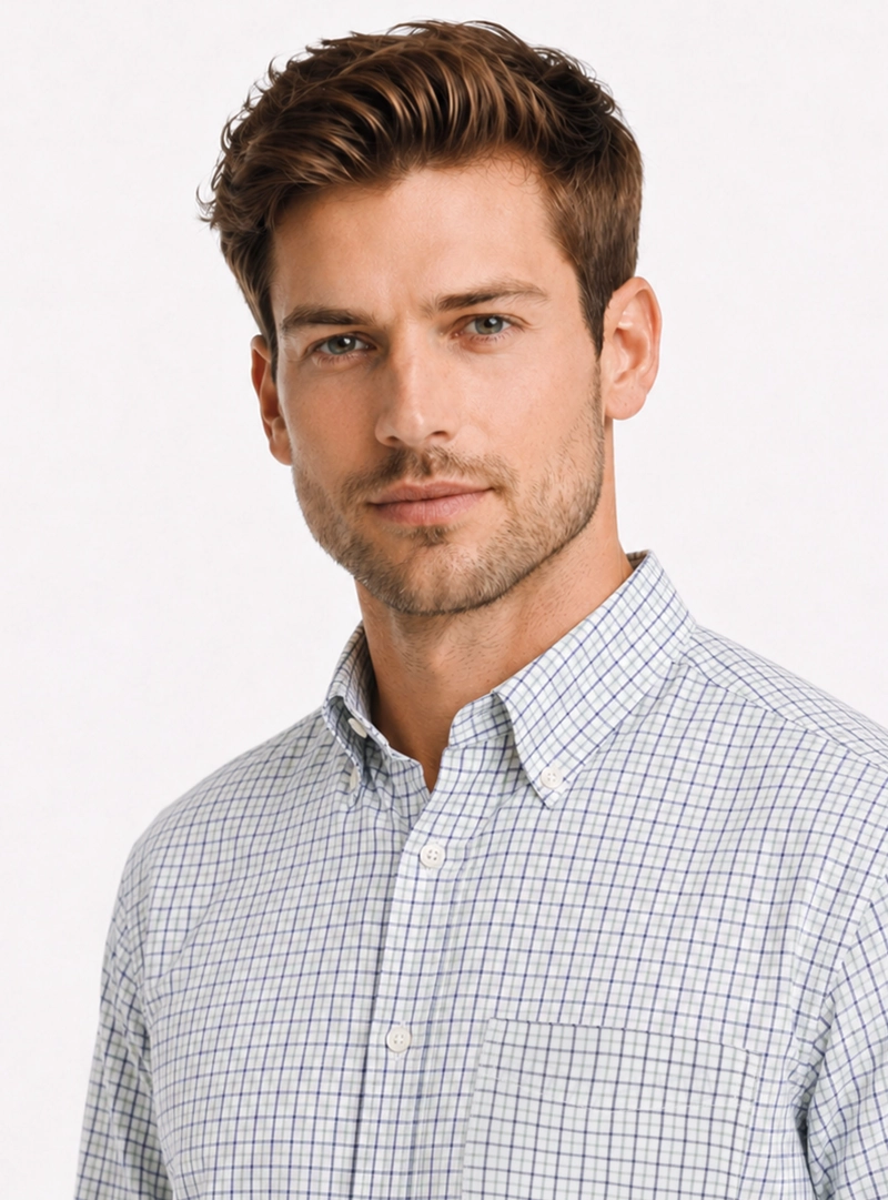 CAMISA A CUADROS REGULAR FIT VERDE ARROW - 3