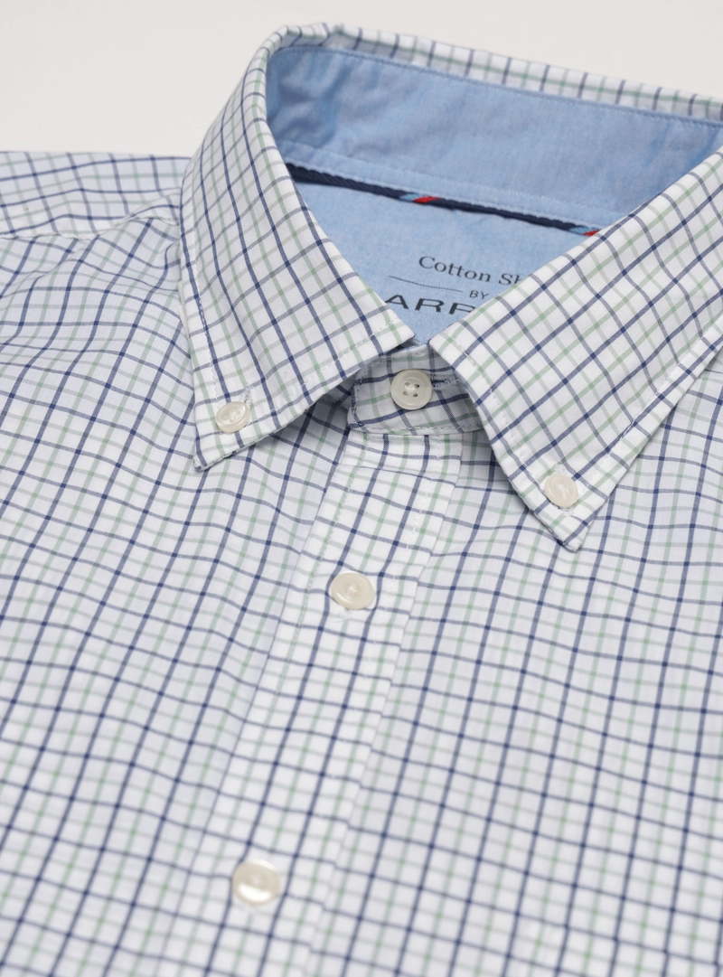 CAMISA A CUADROS REGULAR FIT VERDE ARROW - 4