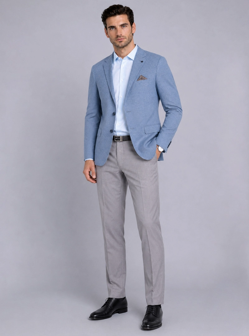 BLAZER POLI VISCOSA SPANDEX TAILORED FIT DENIM VAN HEUSEN - 4