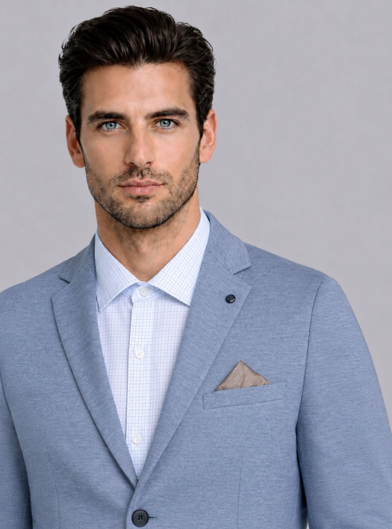 BLAZER POLI VISCOSA SPANDEX TAILORED FIT DENIM VAN HEUSEN - 5