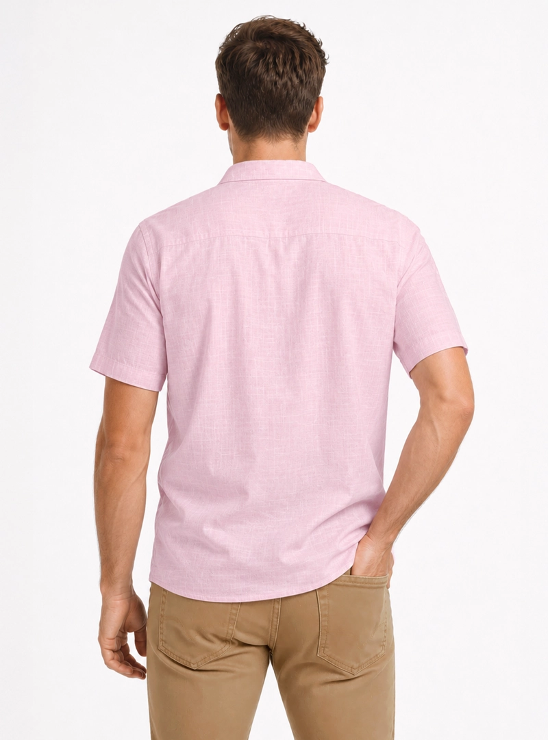 CAMISA TEXTURADA REGULAR FIT ROSADO ARROW - 2