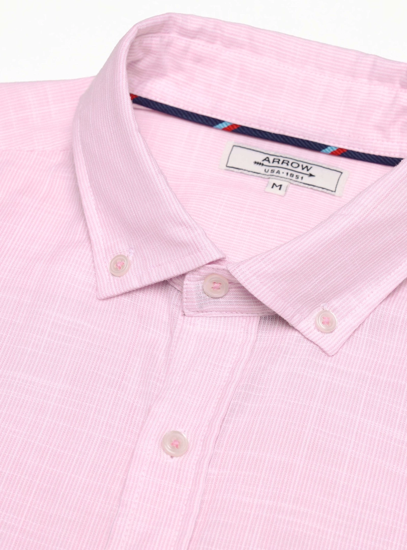 CAMISA TEXTURADA REGULAR FIT ROSADO ARROW - 4