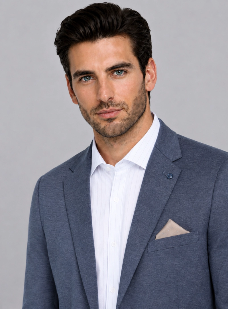 BLAZER POLI VISCOSA SPANDEX TAILORED FIT AZUL VAN HEUSEN - 5