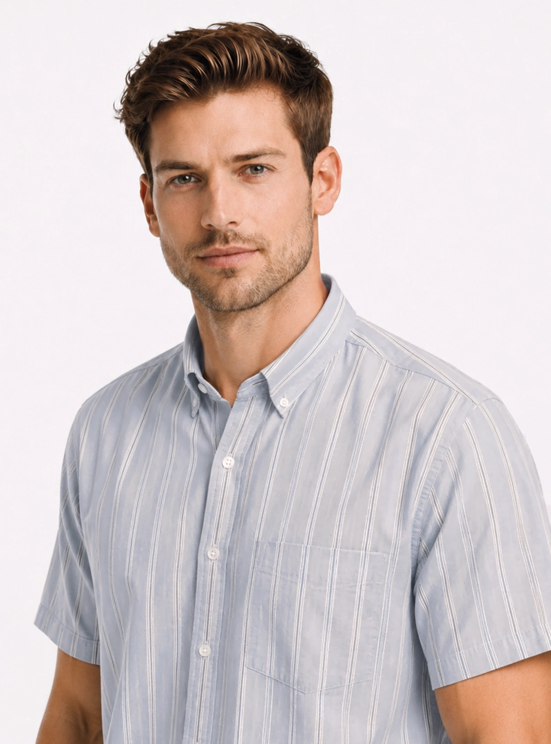 CAMISA A RAYAS SPANDEX REGULAR FIT DENIM ARROW - 2