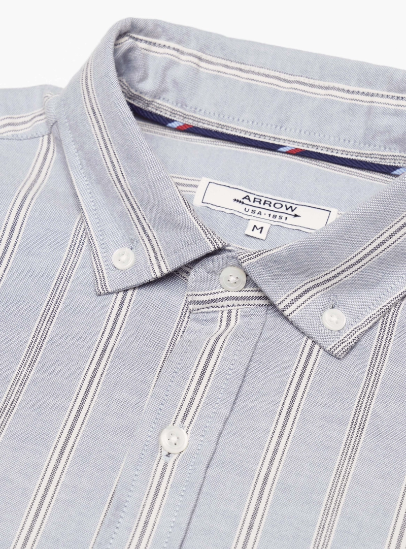 CAMISA A RAYAS SPANDEX REGULAR FIT DENIM ARROW - 5
