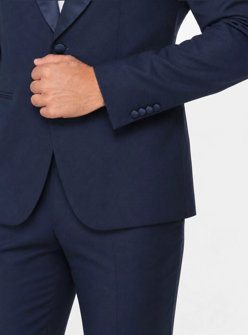 TRAJE CEREMONIA LISO SPANDEX SLIM FIT AZUL ARROW - 5