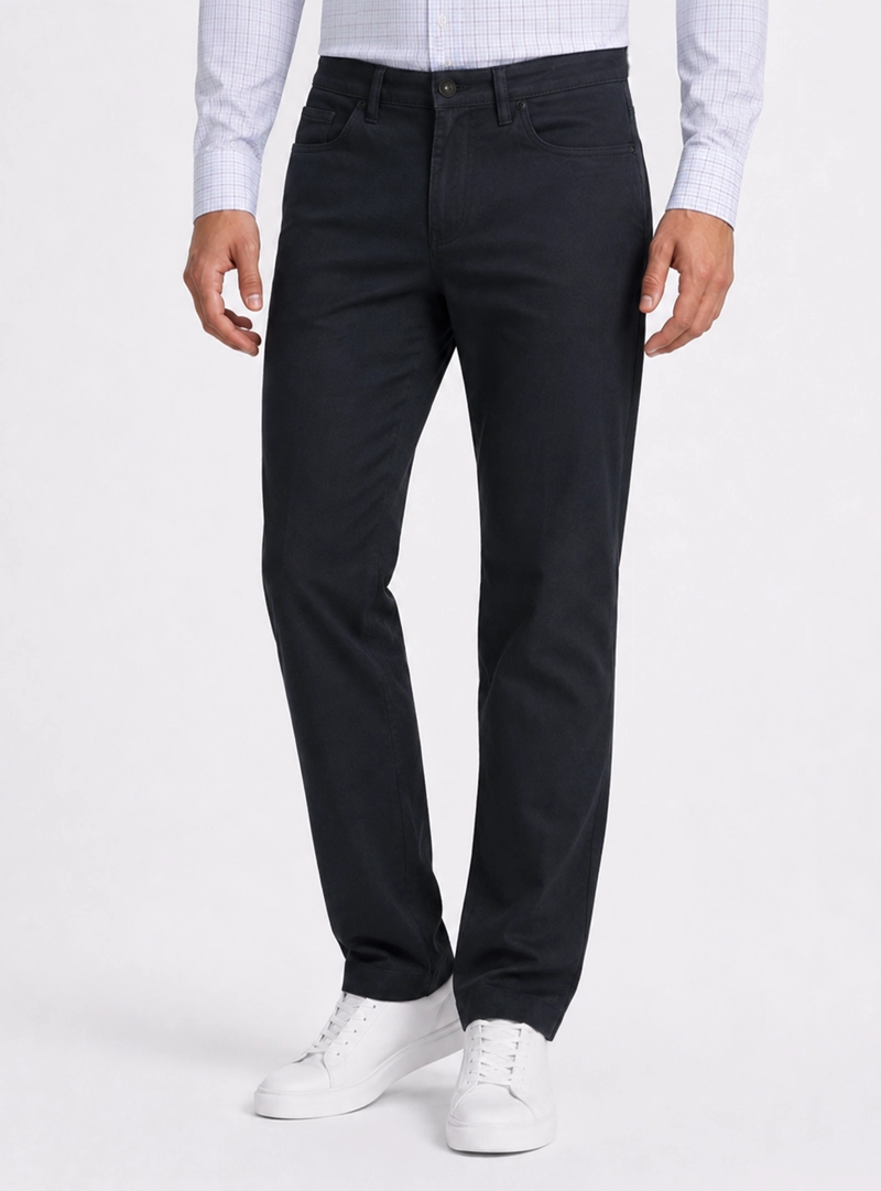 PANTALON STONE WASH REGULAR FIT AZUL MARINO PIERO BUTTI - 1