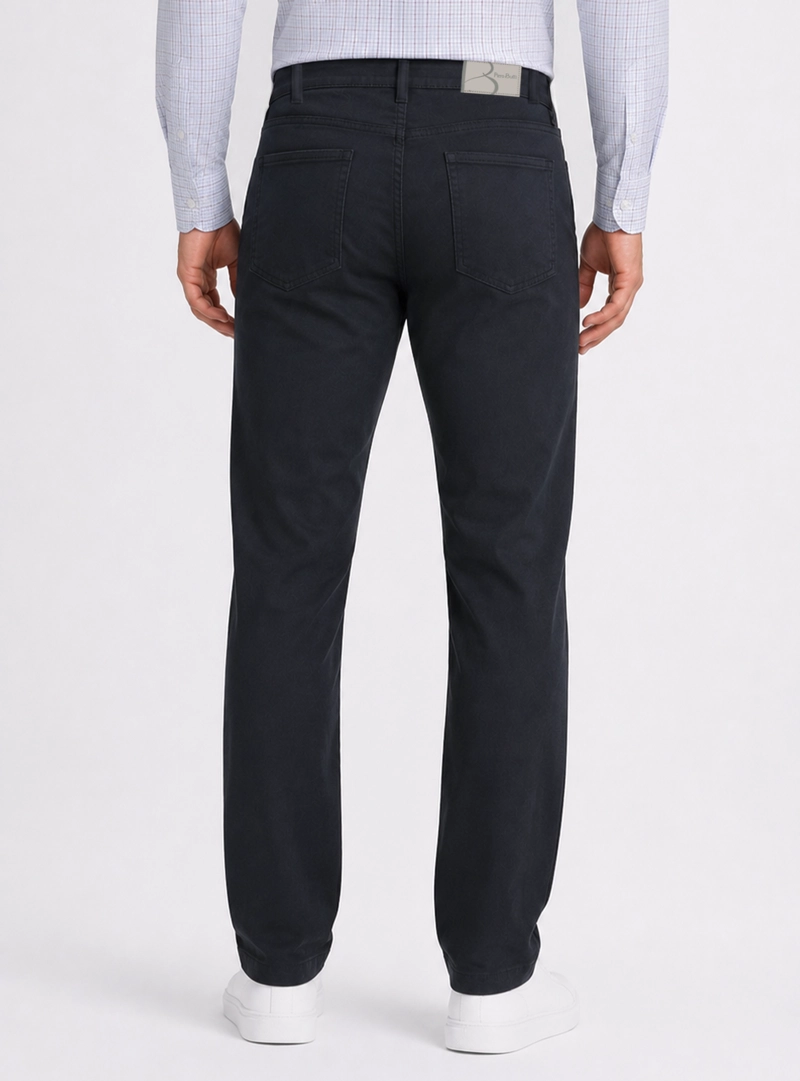 PANTALON STONE WASH REGULAR FIT AZUL MARINO PIERO BUTTI - 2