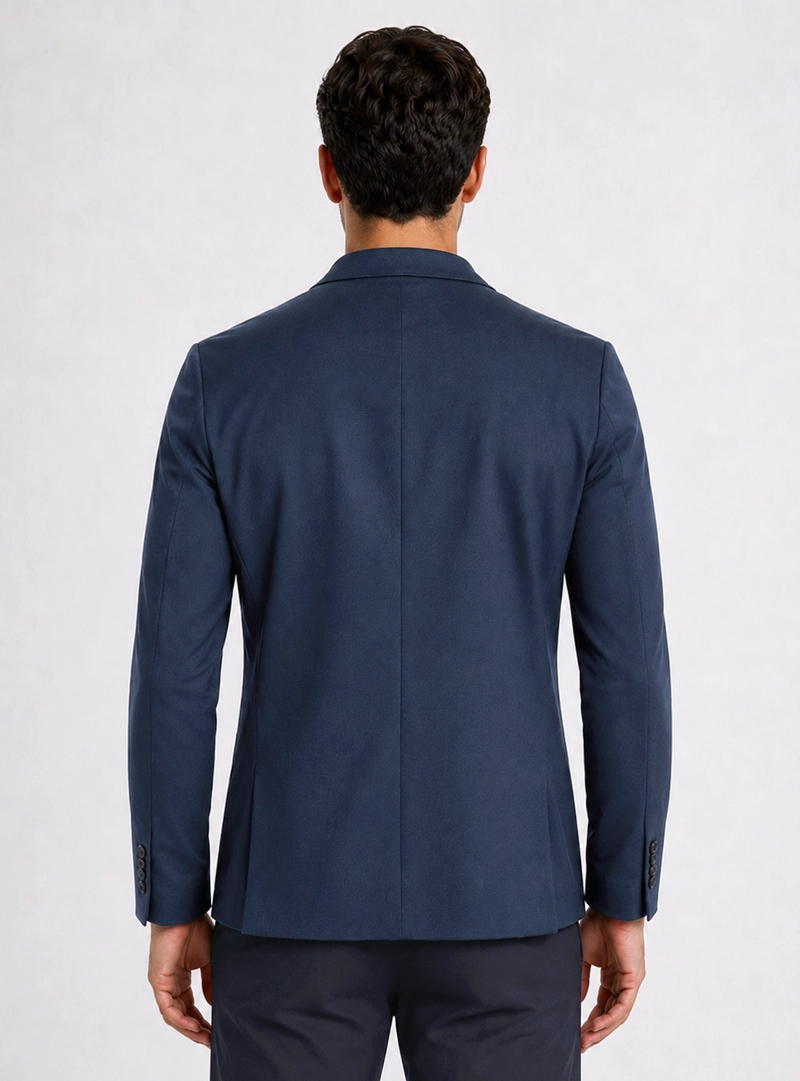 BLAZER POLI VISCOSA SPANDEX TAILORED FIT AZUL MARINO PIERO BUTTI - 2