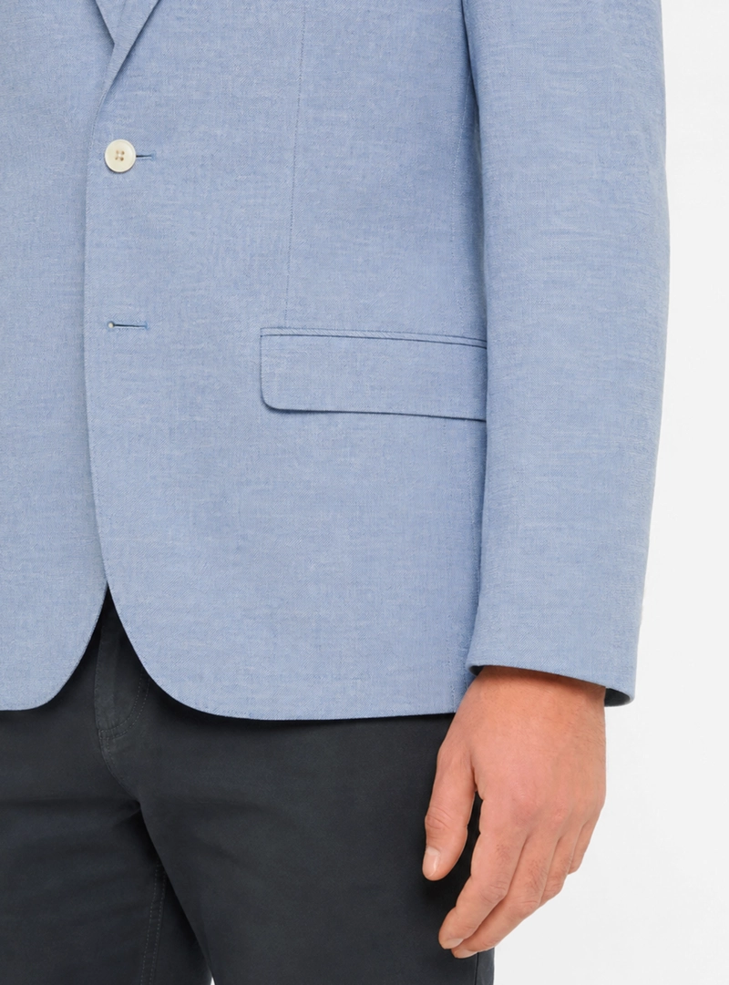 BLAZER FANTASIA LINO TAILORED FIT CELESTE ARROW - 5