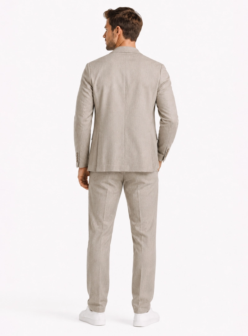 TRAJE POLI VISCOSA SPANDEX TAILORED FIT BEIGE ARROW - 2
