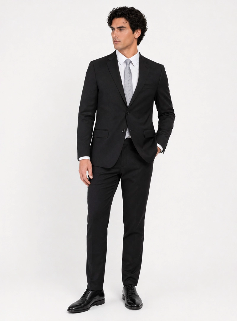TRAJE POLI VISCOSA TAILORED FIT NEGRO ARROW - 1