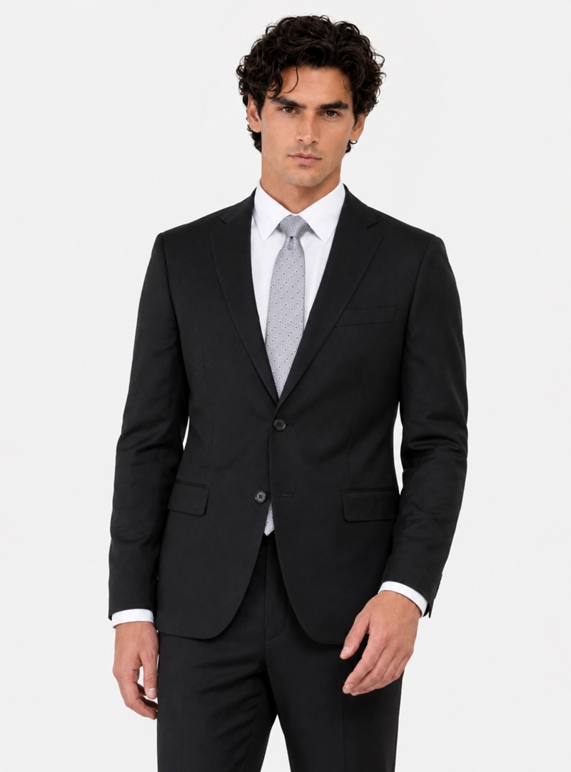 TRAJE POLI VISCOSA TAILORED FIT NEGRO ARROW - 3