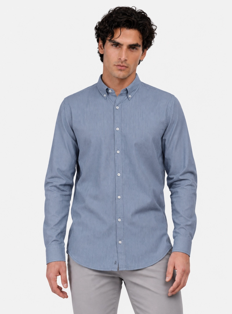 CAMISA A RAYAS REGULAR FIT DENIM ARROW - 1