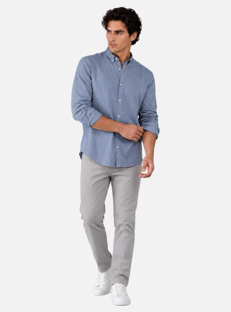 CAMISA A RAYAS REGULAR FIT DENIM ARROW - 4
