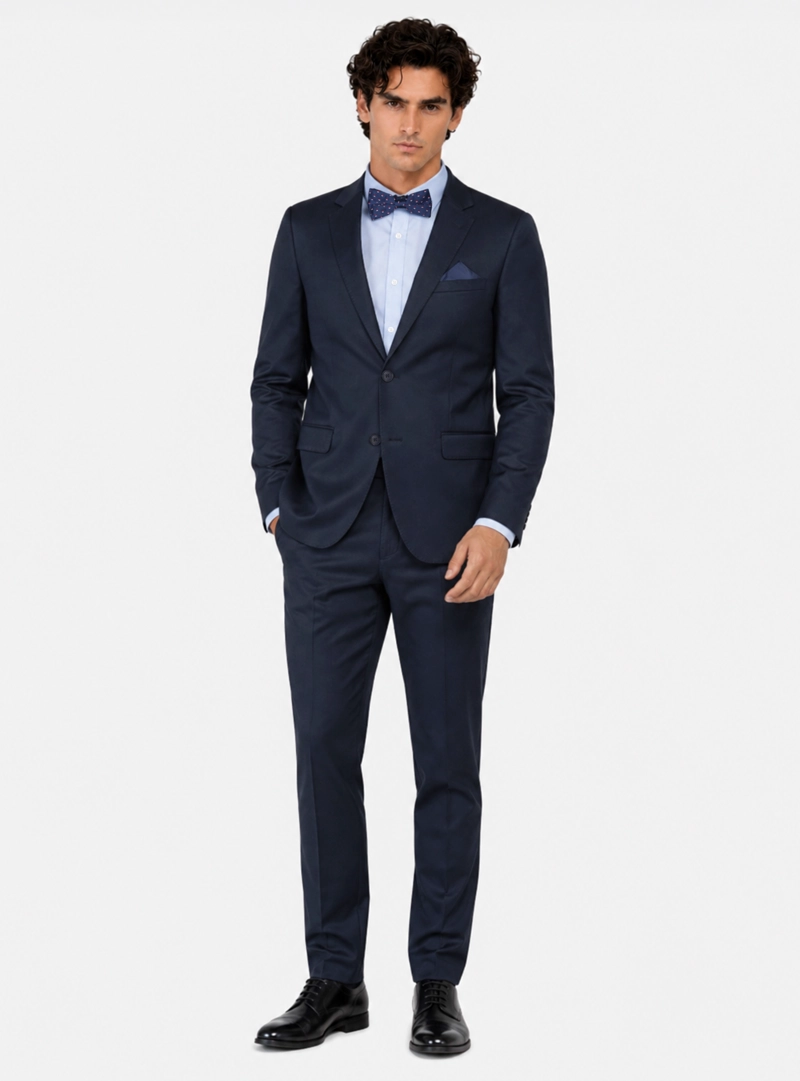 TRAJE CEREMONIA LISO SPANDEX TAILORED FIT AZUL MARINO ARROW - 1