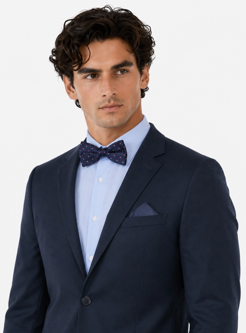 TRAJE CEREMONIA LISO SPANDEX TAILORED FIT AZUL MARINO ARROW - 4