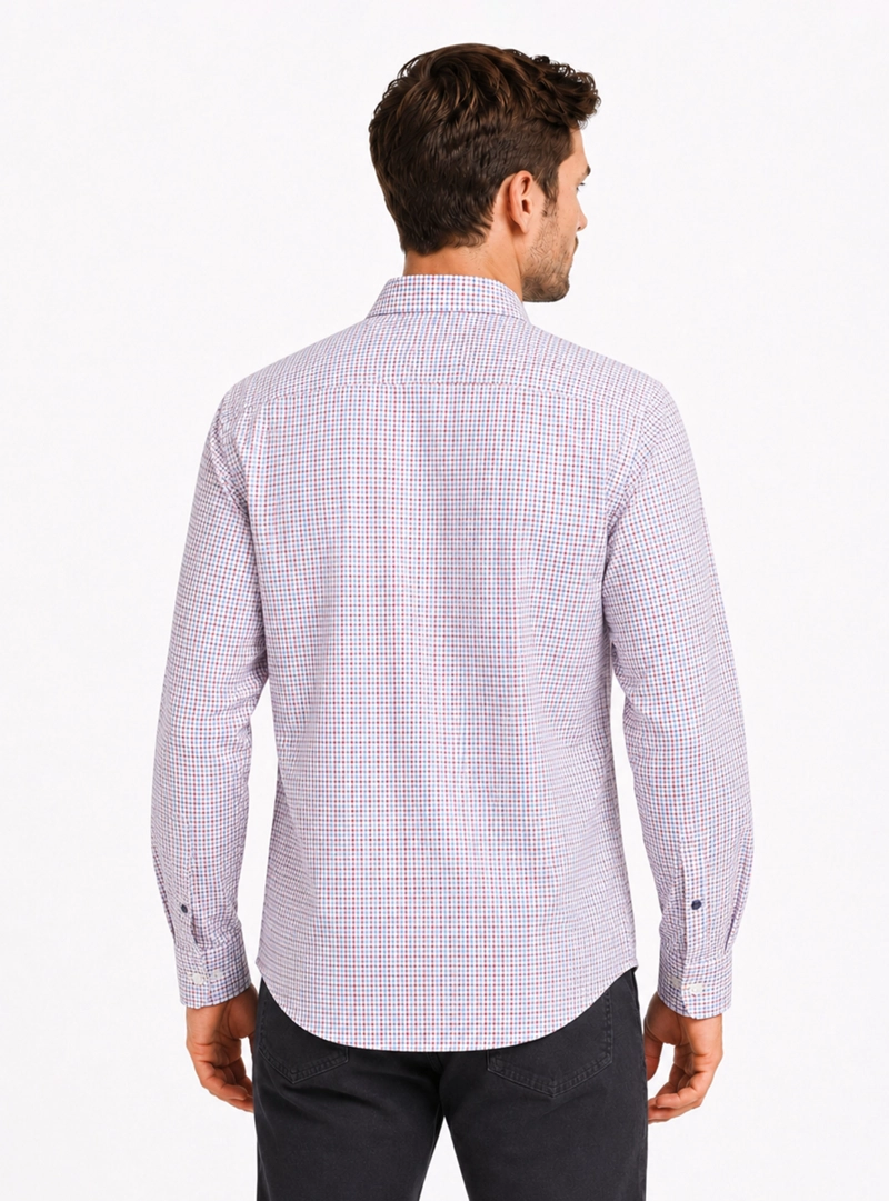 CAMISA OXFORD SPANDEX REGULAR FIT ROJO ARROW - 2