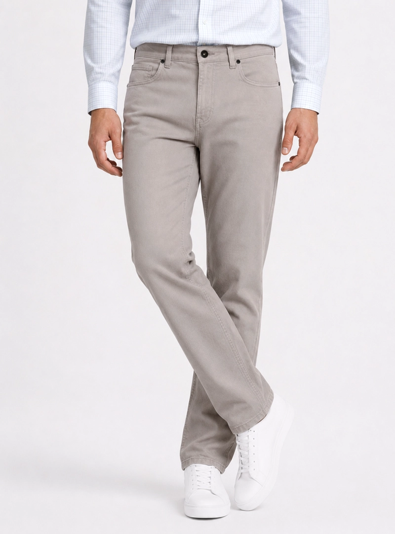 PANTALON STONE WASH REGULAR FIT GRIS PIERO BUTTI - 1