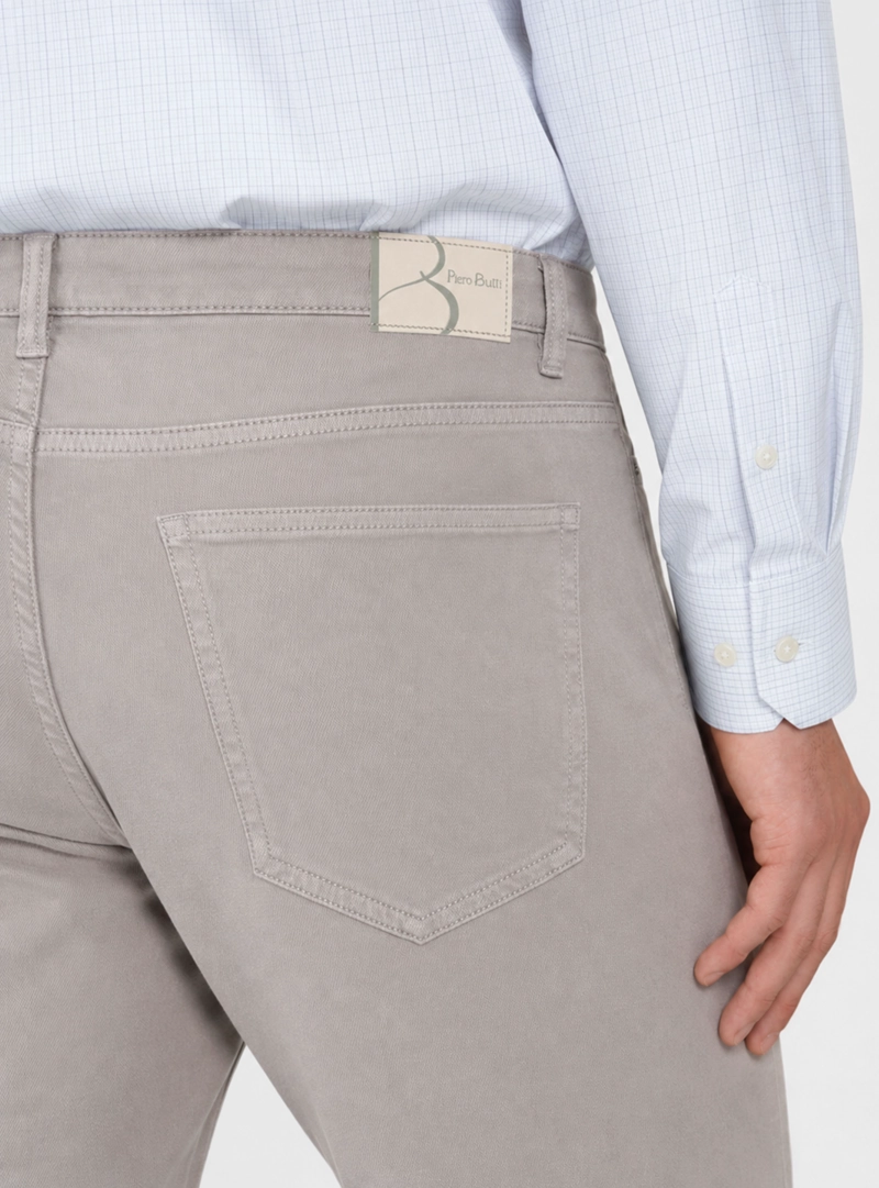PANTALON STONE WASH REGULAR FIT GRIS PIERO BUTTI - 4