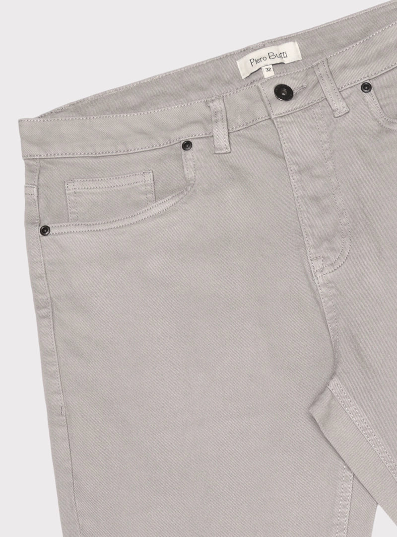 PANTALON STONE WASH REGULAR FIT GRIS PIERO BUTTI - 5