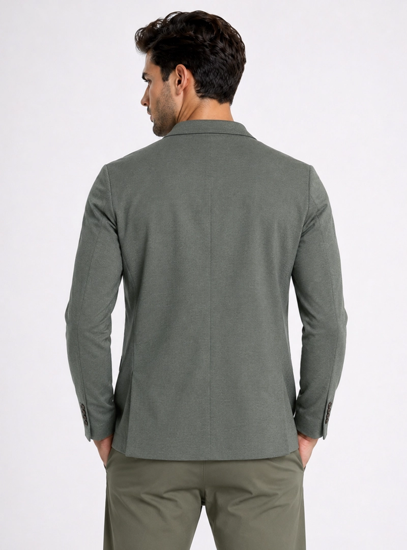 BLAZER POLI VISCOSA SPANDEX TAILORED FIT VERDE PIERO BUTTI - 3