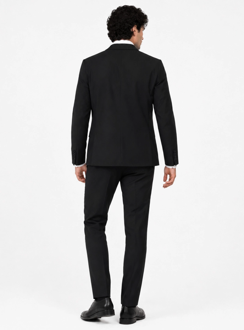 TRAJE CEREMONIA LISO SPANDEX TAILORED FIT NEGRO ARROW - 2