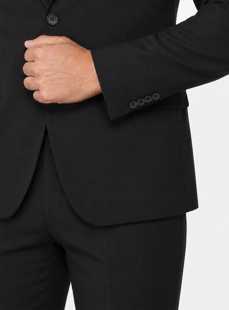 TRAJE CEREMONIA LISO SPANDEX TAILORED FIT NEGRO ARROW - 5