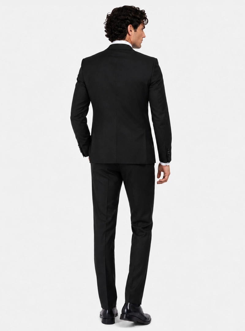 TRAJE CEREMONIA LISO SPANDEX SLIM FIT NEGRO ARROW - 2