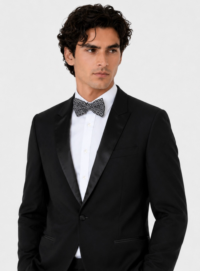 TRAJE CEREMONIA LISO SPANDEX SLIM FIT NEGRO ARROW - 4