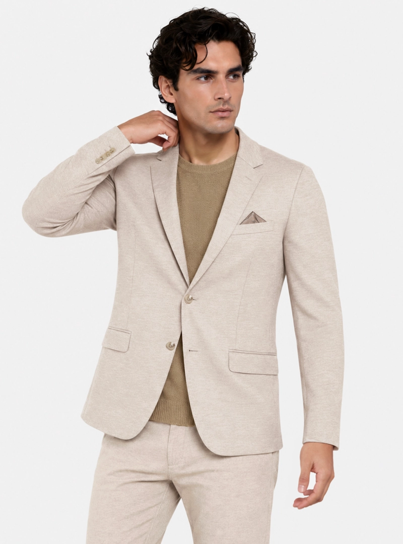 TRAJE POLI VISCOSA TAILORED FIT BEIGE ARROW - 3