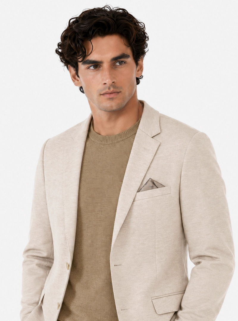 TRAJE POLI VISCOSA TAILORED FIT BEIGE ARROW - 4