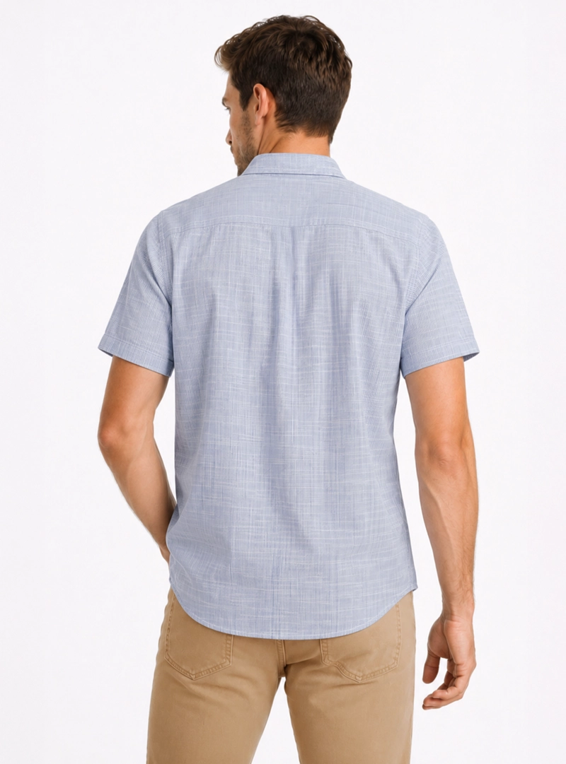 CAMISA TEXTURADA REGULAR FIT AZUL ARROW - 2
