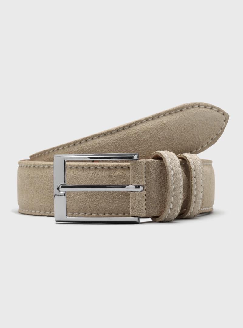 CINTURON TEXTURADO BEIGE ARROW - 2
