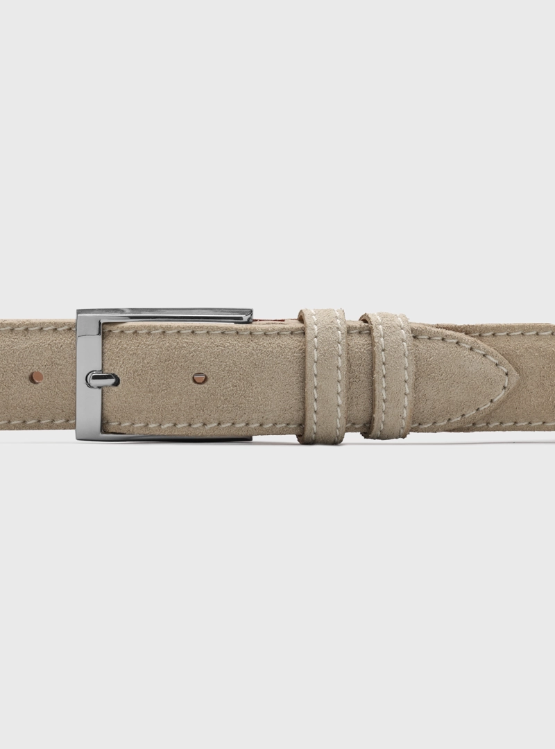 CINTURON TEXTURADO BEIGE ARROW - 3