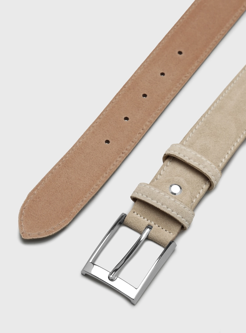 CINTURON TEXTURADO BEIGE ARROW - 4