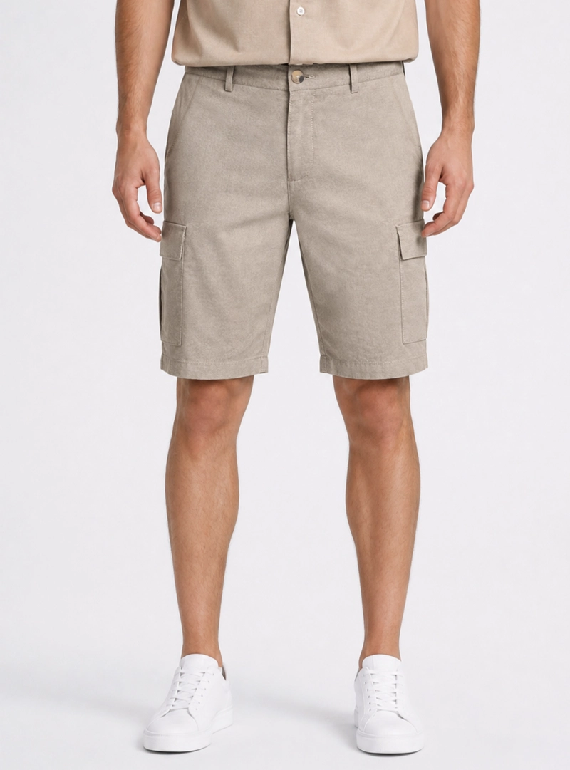 BERMUDA CARGO REGULAR FIT KHAKI PIERO BUTTI - 1