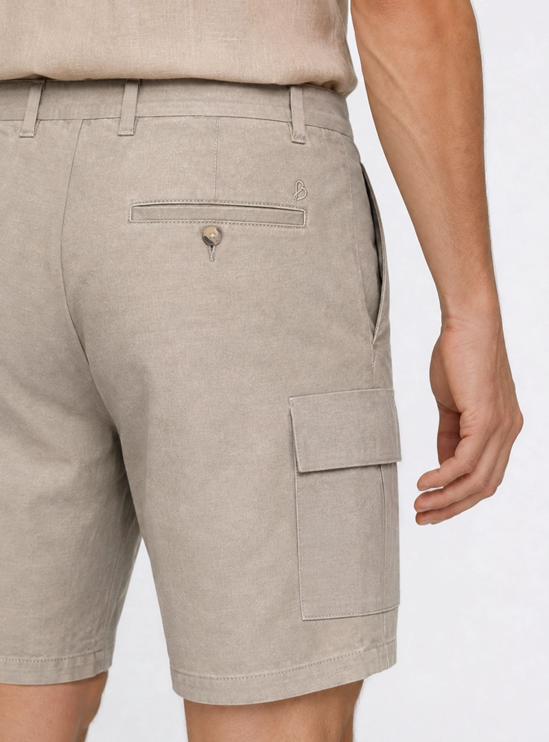 BERMUDA CARGO REGULAR FIT KHAKI PIERO BUTTI - 3
